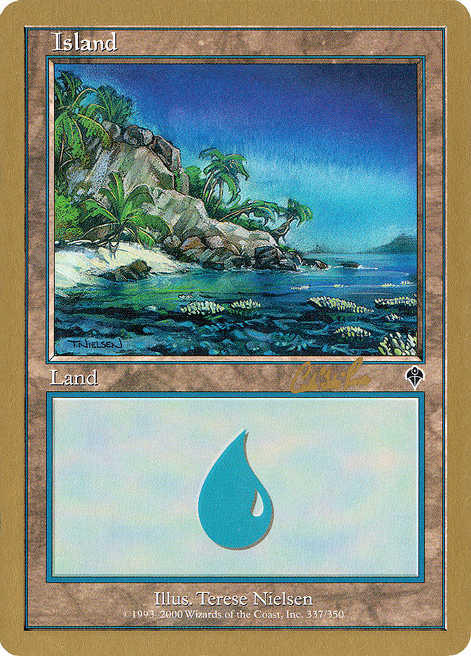 Island (cr337) (Carlos Romao) [World Championship Decks 2002] | Lots Moore NSW