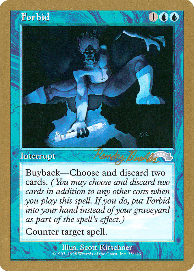 Forbid (Randy Buehler) [World Championship Decks 1998] | Lots Moore NSW