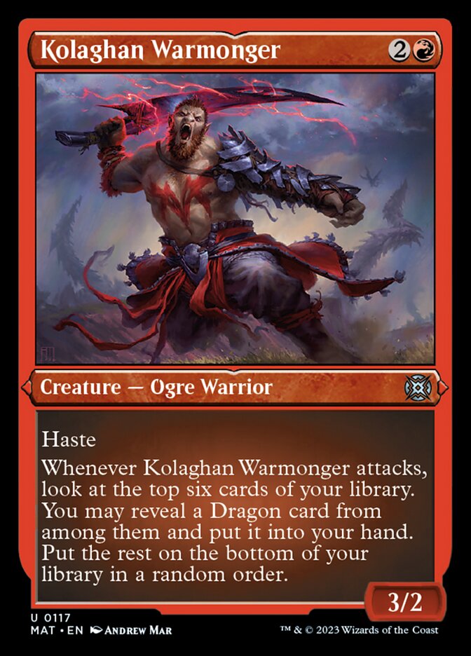 Kolaghan Warmonger (Foil Etched) [March of the Machine: The Aftermath] | Lots Moore NSW