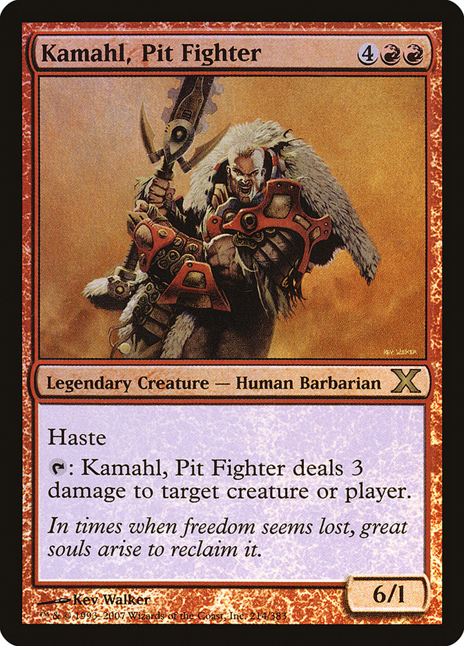 Kamahl, Pit Fighter (Premium Foil) [Tenth Edition] | Lots Moore NSW