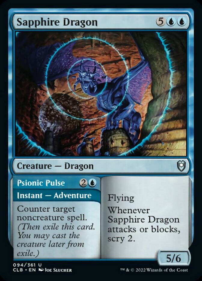 Sapphire Dragon // Psionic Pulse [Commander Legends: Battle for Baldur's Gate] | Lots Moore NSW