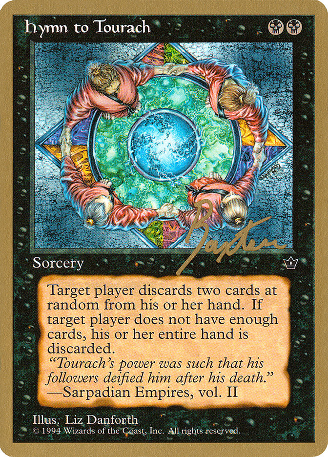 Hymn to Tourach (Circle) (George Baxter) [Pro Tour Collector Set] | Lots Moore NSW