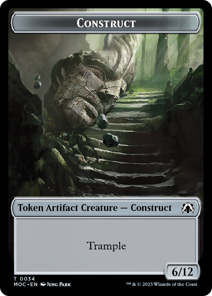 Phyrexian Golem // Construct Double-Sided Token [March of the Machine Commander Tokens] | Lots Moore NSW