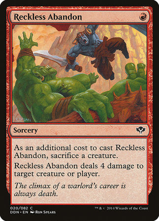 Reckless Abandon [Duel Decks: Speed vs. Cunning] | Lots Moore NSW