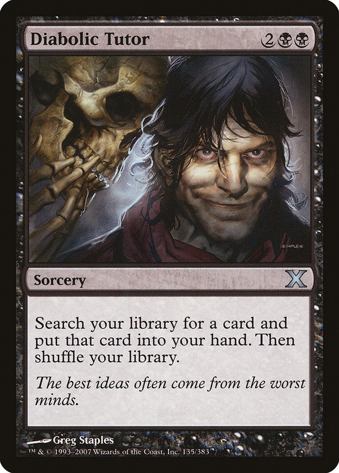 Diabolic Tutor [Tenth Edition] | Lots Moore NSW