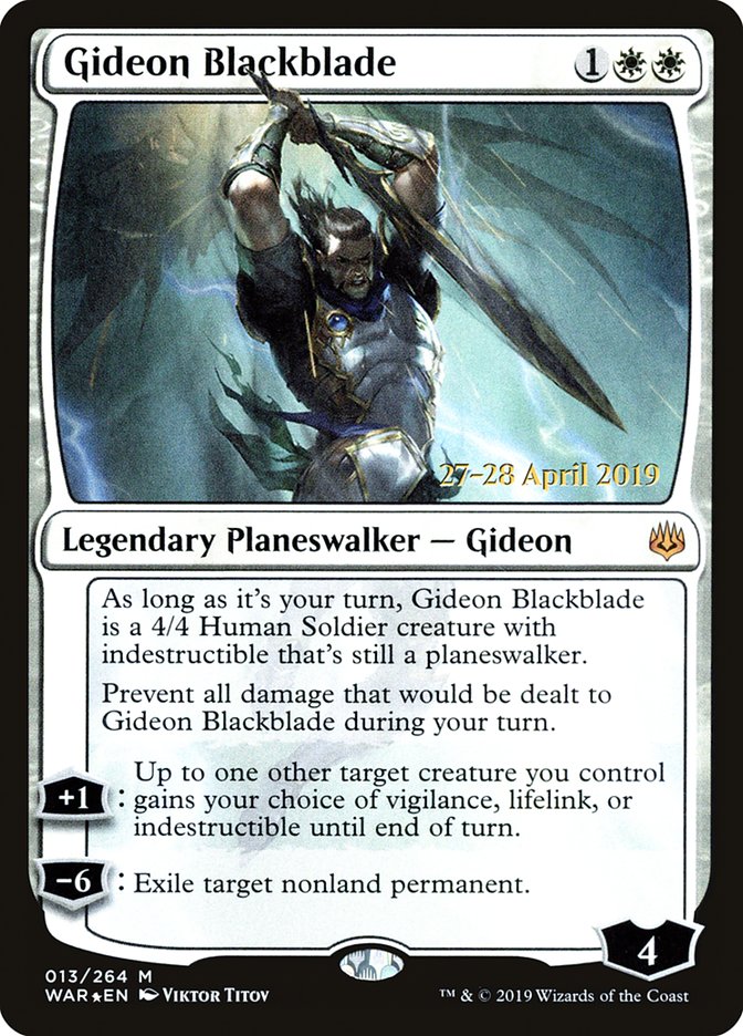 Gideon Blackblade  [War of the Spark Prerelease Promos] | Lots Moore NSW