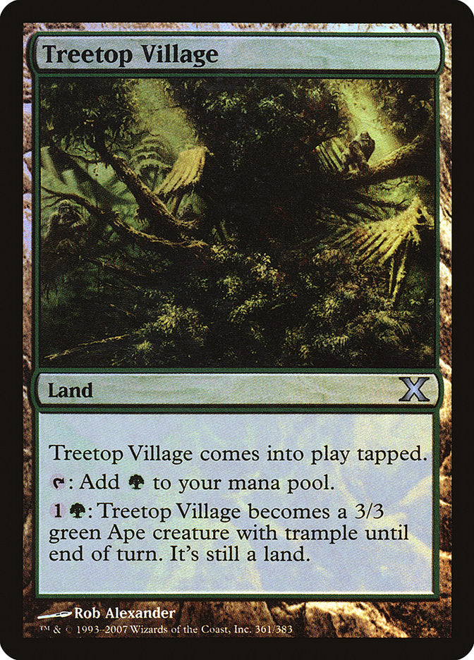 Treetop Village (Premium Foil) [Tenth Edition] | Lots Moore NSW