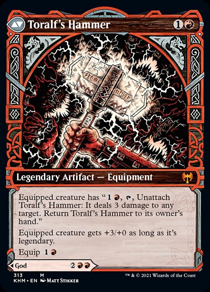 Toralf, God of Fury // Toralf's Hammer (Showcase) [Kaldheim] | Lots Moore NSW