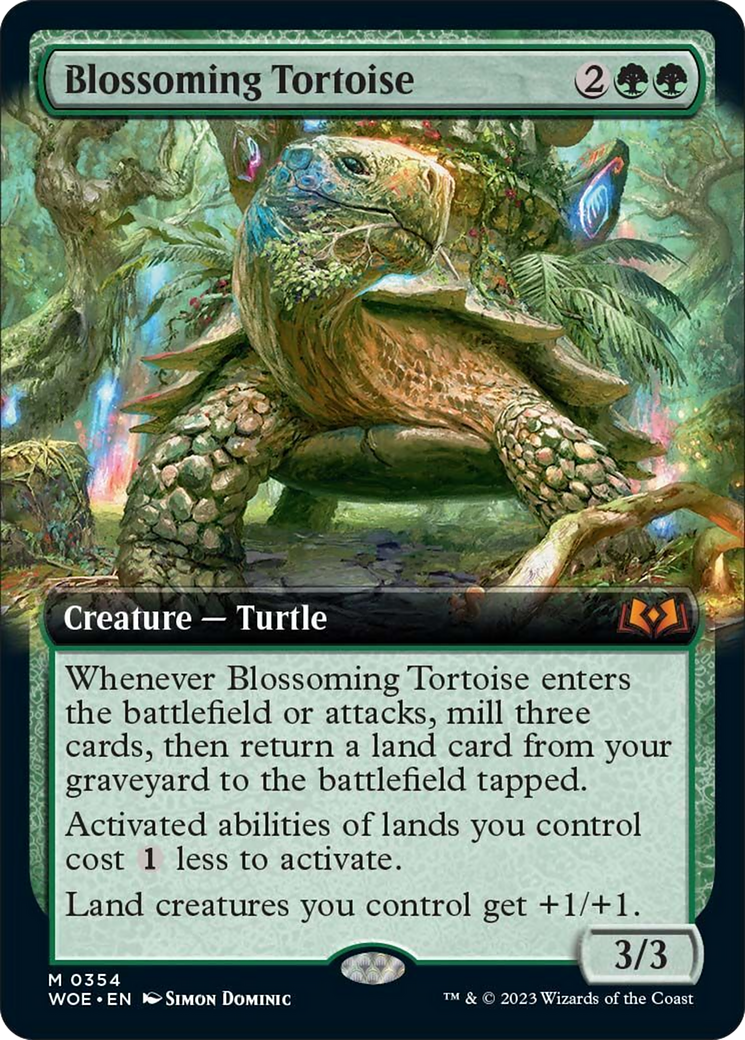 Blossoming Tortoise (Extended Art) [Wilds of Eldraine] | Lots Moore NSW