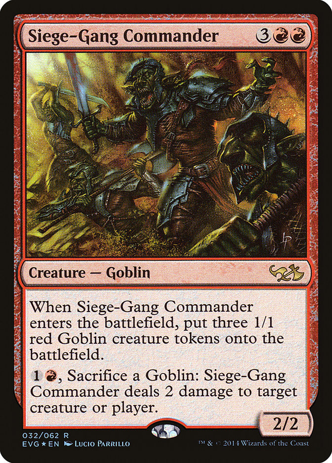 Siege-Gang Commander (Elves vs. Goblins) [Duel Decks Anthology] | Lots Moore NSW