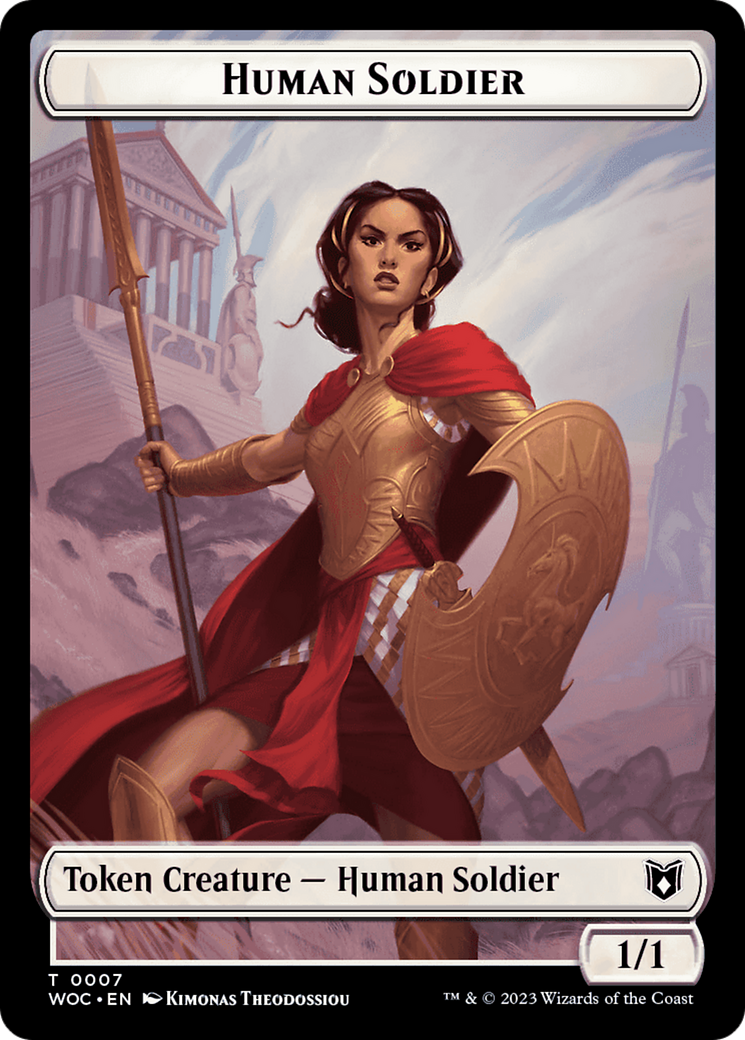 Pirate // Human Soldier Double-Sided Token [Wilds of Eldraine Commander Tokens] | Lots Moore NSW