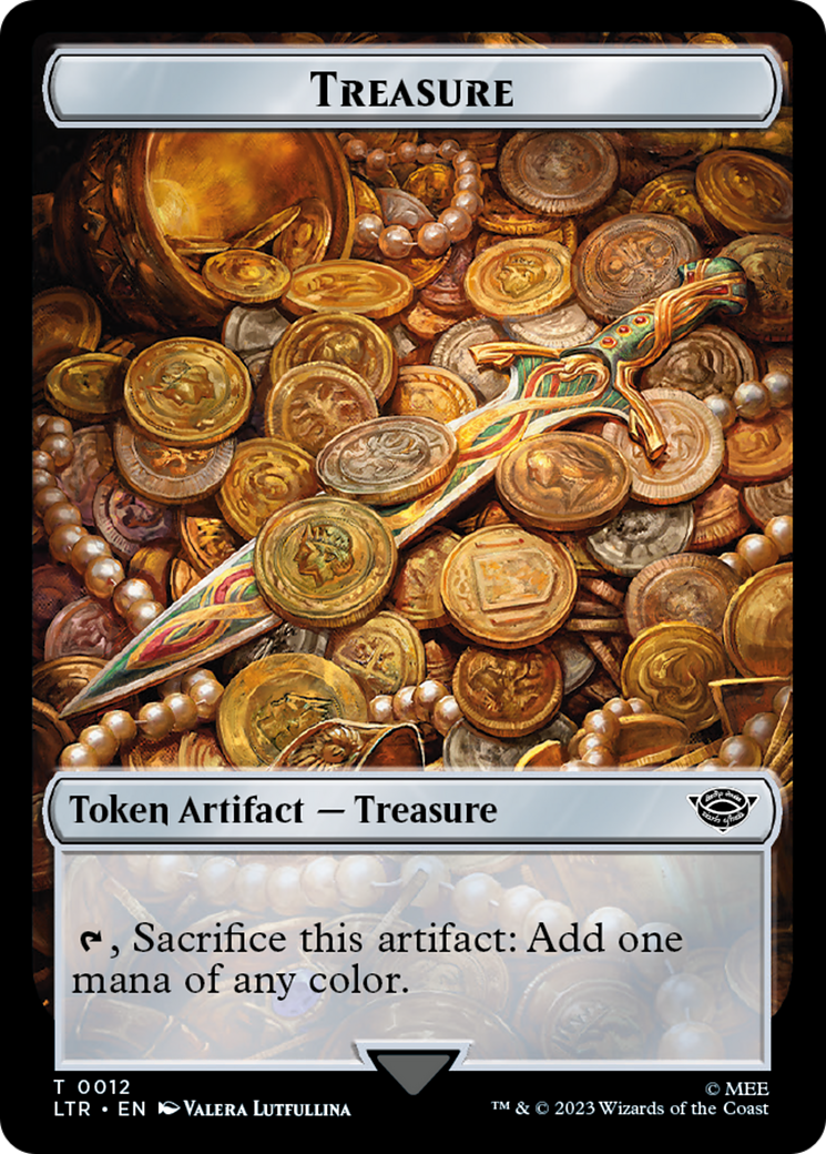 Halfling // Treasure Token [The Lord of the Rings: Tales of Middle-Earth Commander Tokens] | Lots Moore NSW