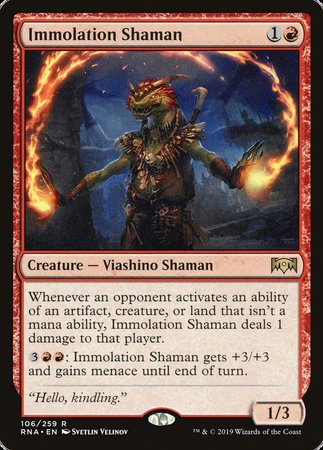 Immolation Shaman [Ravnica Allegiance] | Lots Moore NSW