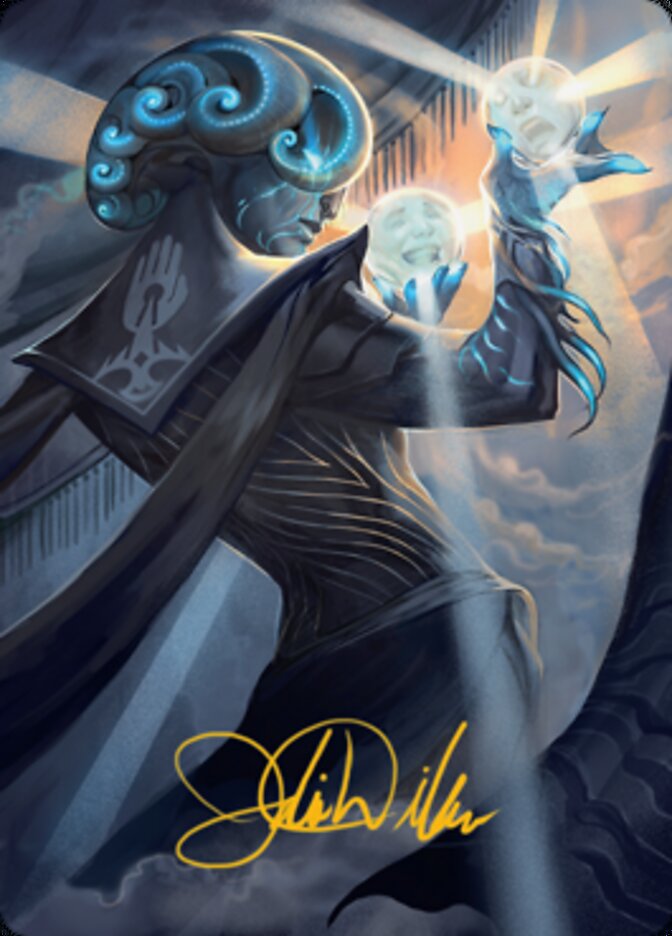 Queza, Augur of Agonies Art Card (Gold-Stamped Signature) [Streets of New Capenna Art Series] | Lots Moore NSW