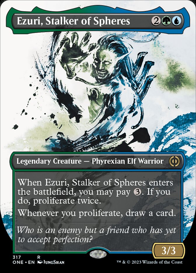 Ezuri, Stalker of Spheres (Borderless Ichor) [Phyrexia: All Will Be One] | Lots Moore NSW