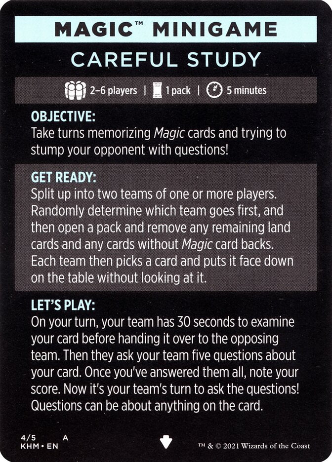 Careful Study (Magic Minigame) [Kaldheim Minigame] | Lots Moore NSW