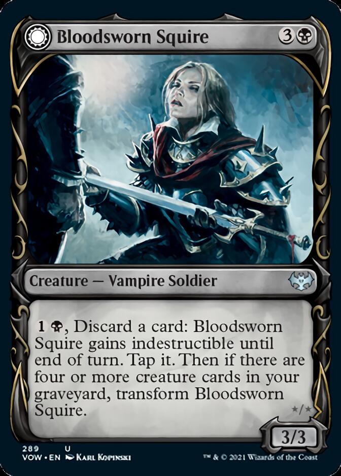 Bloodsworn Squire // Bloodsworn Knight (Showcase Fang Frame) [Innistrad: Crimson Vow] | Lots Moore NSW