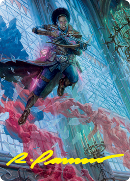 Kaya, Geist Hunter Art Card (Gold-Stamped Signature) [Innistrad: Crimson Vow Art Series] | Lots Moore NSW