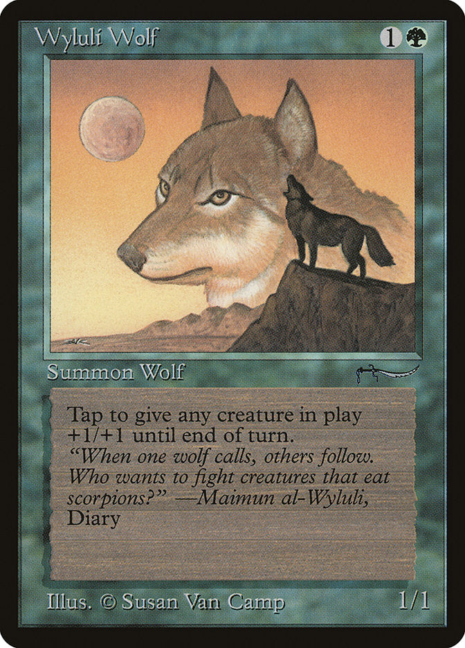 Wyluli Wolf (Light Mana Cost) [Arabian Nights] | Lots Moore NSW