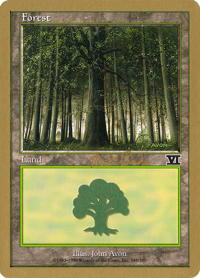 Forest (ml349) (Matt Linde) [World Championship Decks 1999] | Lots Moore NSW