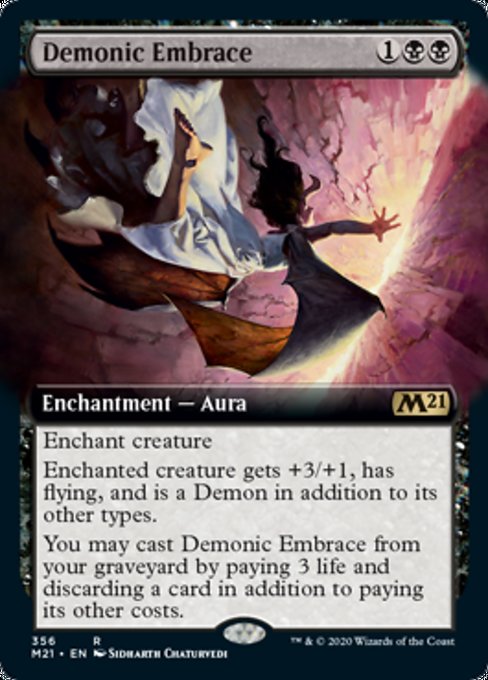 Demonic Embrace (Extended Art) [Core Set 2021] | Lots Moore NSW