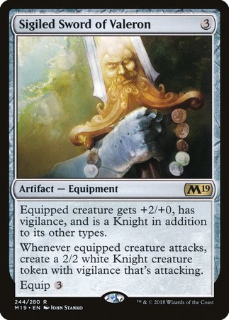 Sigiled Sword of Valeron [Core Set 2019] | Lots Moore NSW