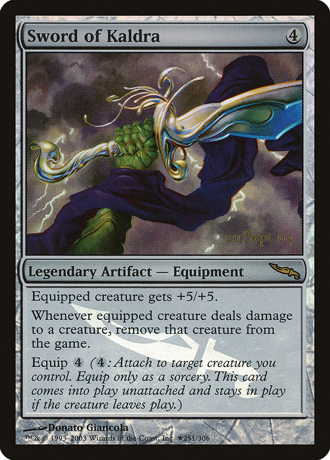 Sword of Kaldra [Mirrodin Promos] | Lots Moore NSW