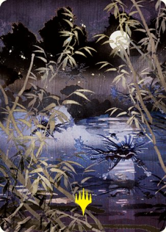 Swamp Art Card (Gold-Stamped Signature) [Kamigawa: Neon Dynasty Art Series] | Lots Moore NSW