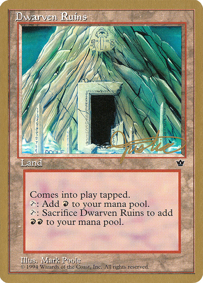 Dwarven Ruins (Mark Justice) [Pro Tour Collector Set] | Lots Moore NSW