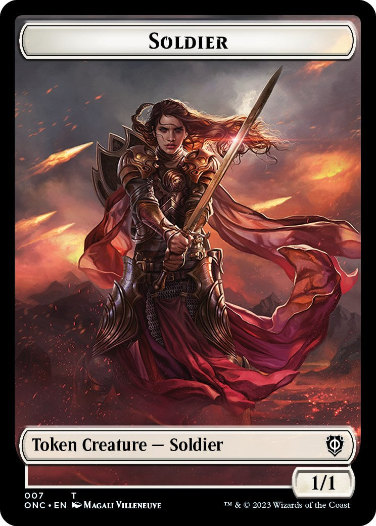 Soldier (007) // Angel Double-Sided Token [Phyrexia: All Will Be One Commander Tokens] | Lots Moore NSW