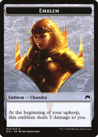 Emblem - Chandra, Roaring Flame [Magic Origins Tokens] | Lots Moore NSW