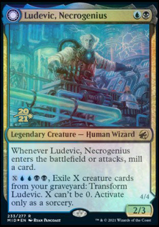 Ludevic, Necrogenius // Olag, Ludevic's Hubris [Innistrad: Midnight Hunt Prerelease Promos] | Lots Moore NSW