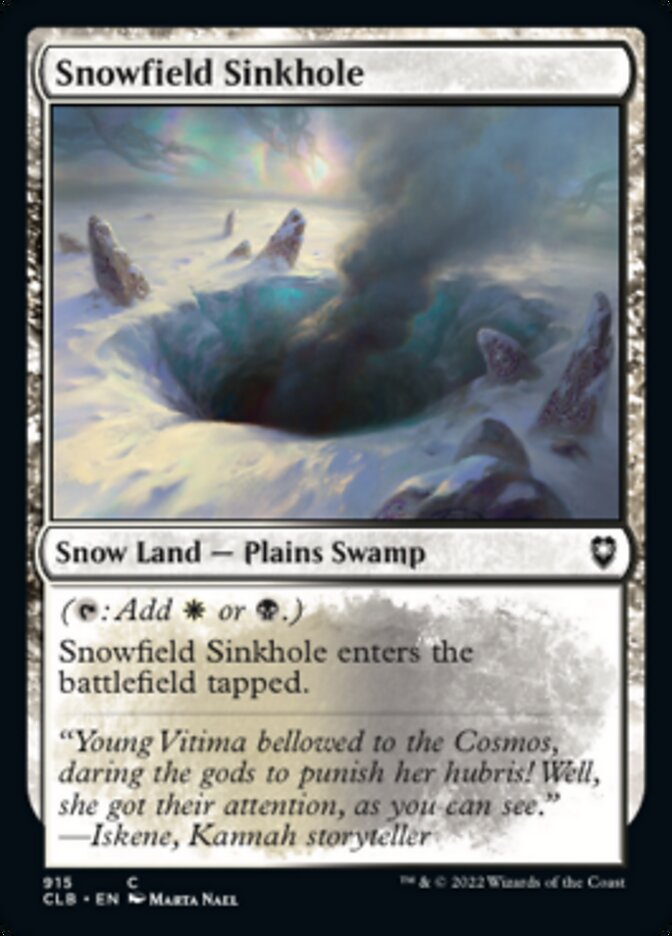 Snowfield Sinkhole [Commander Legends: Battle for Baldur's Gate] | Lots Moore NSW