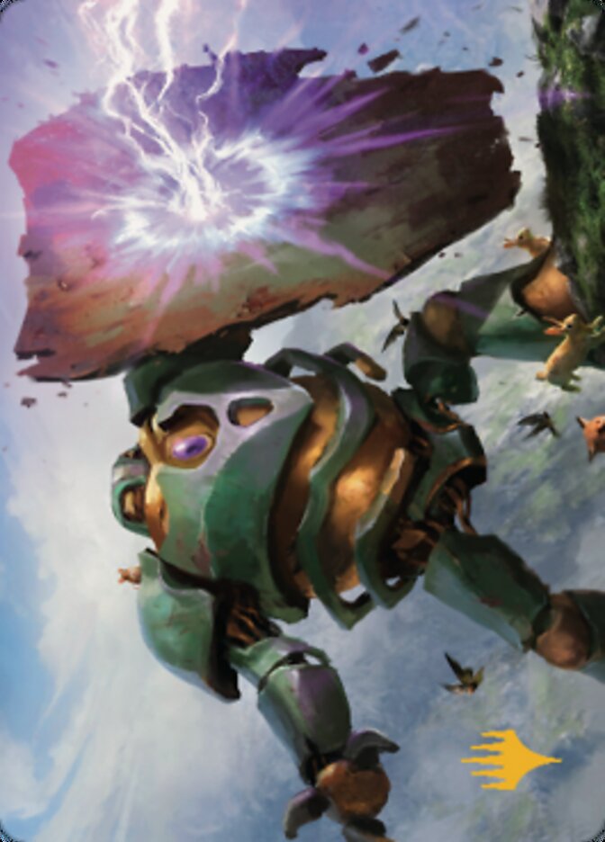 Walking Bulwark Art Card (Gold-Stamped Signature) [Dominaria United Art Series] | Lots Moore NSW