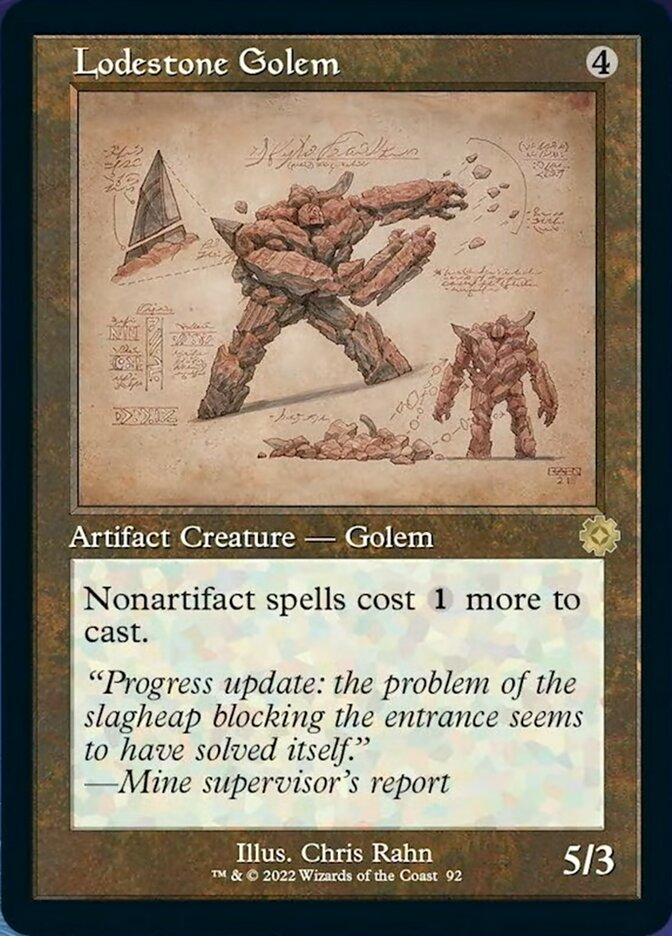 Lodestone Golem (Retro Schematic) [The Brothers' War Retro Artifacts] | Lots Moore NSW