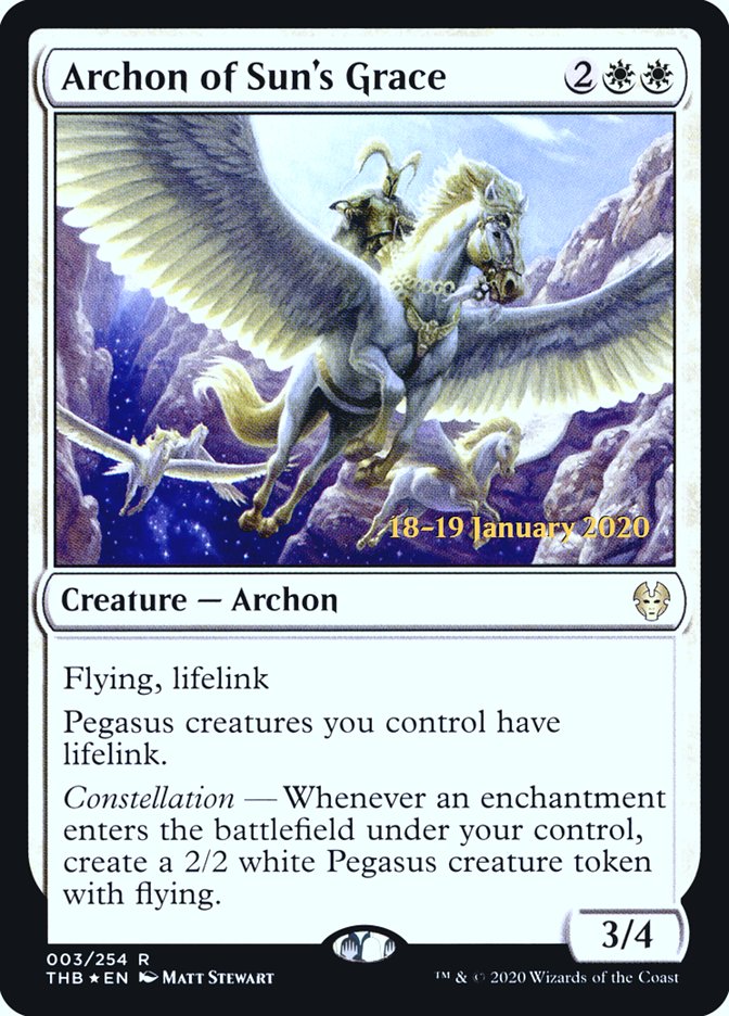 Archon of Sun's Grace [Theros Beyond Death Prerelease Promos] | Lots Moore NSW