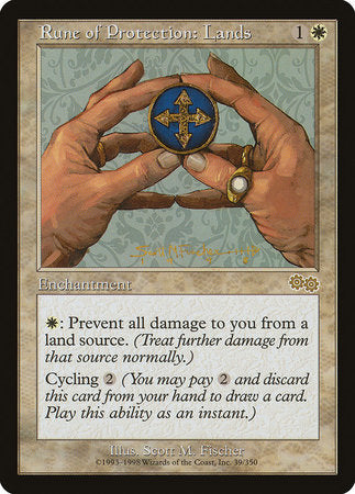 Rune of Protection: Lands [Urza's Saga] | Lots Moore NSW