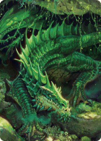 Lurking Green Dragon Art Card [Commander Legends: Battle for Baldur's Gate Art Series] | Lots Moore NSW