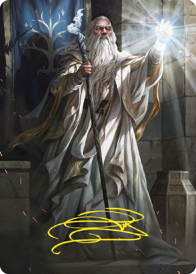 Gandalf the White Art Card (Gold-Stamped Signature) [The Lord of the Rings: Tales of Middle-earth Art Series] | Lots Moore NSW