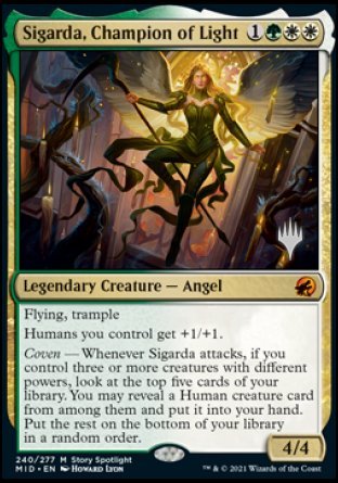 Sigarda, Champion of Light (Promo Pack) [Innistrad: Midnight Hunt Promos] | Lots Moore NSW