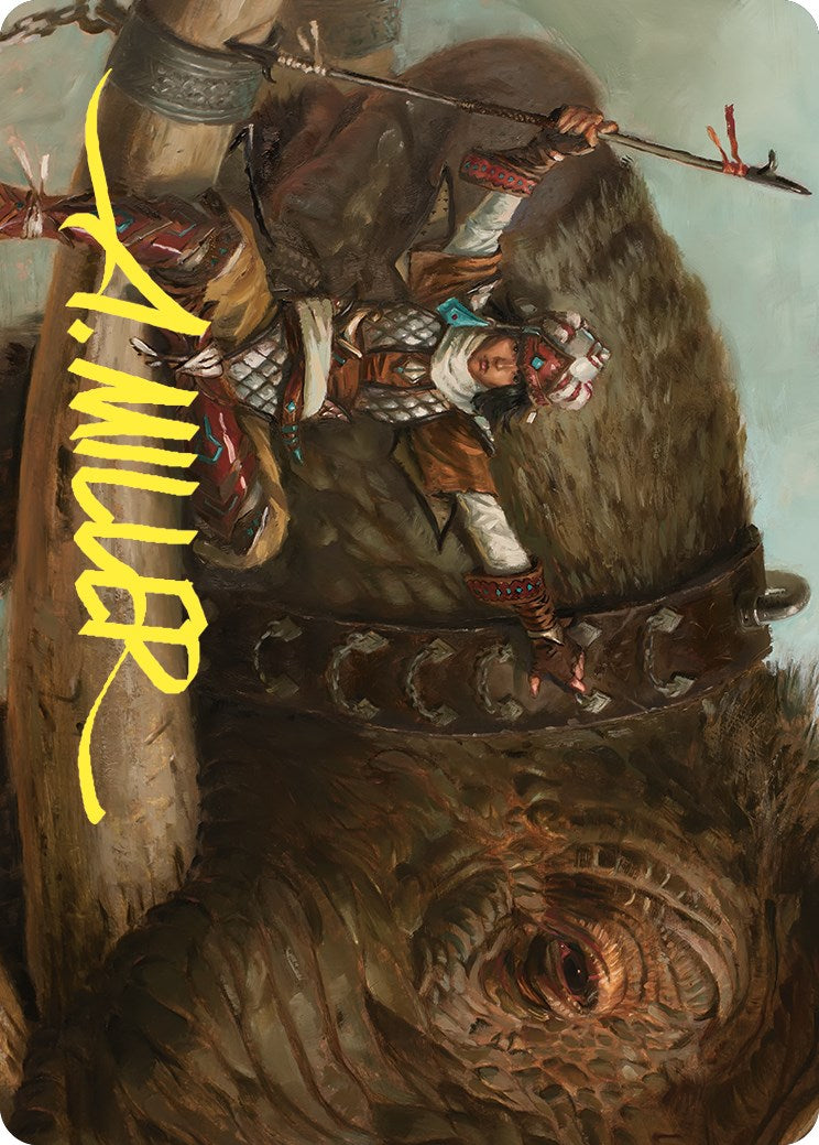 Tuskguard Captain Art Card (Gold-Stamped Signature) [Commander Masters Art Series] | Lots Moore NSW