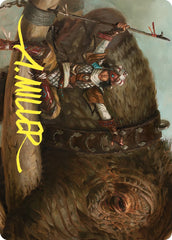 Tuskguard Captain Art Card (Gold-Stamped Signature) [Commander Masters Art Series] | Lots Moore NSW