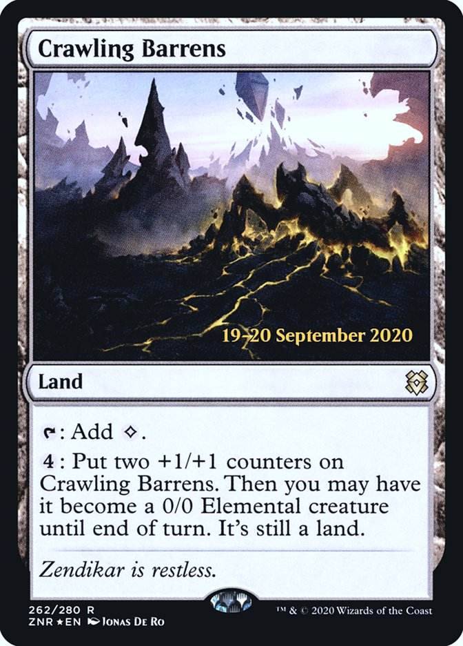 Crawling Barrens  [Zendikar Rising Prerelease Promos] | Lots Moore NSW