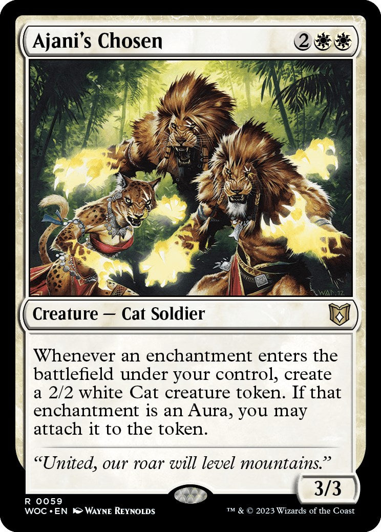 Ajani's Chosen [Wilds of Eldraine Commander] | Lots Moore NSW