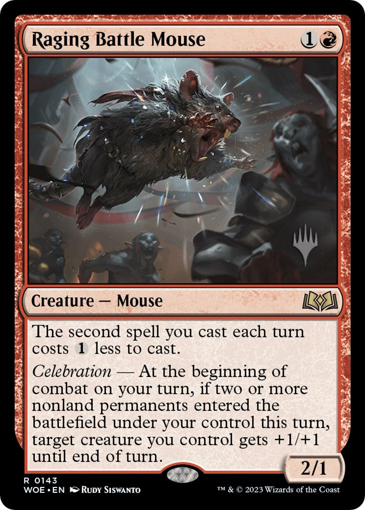 Raging Battle Mouse (Promo Pack) [Wilds of Eldraine Promos] | Lots Moore NSW