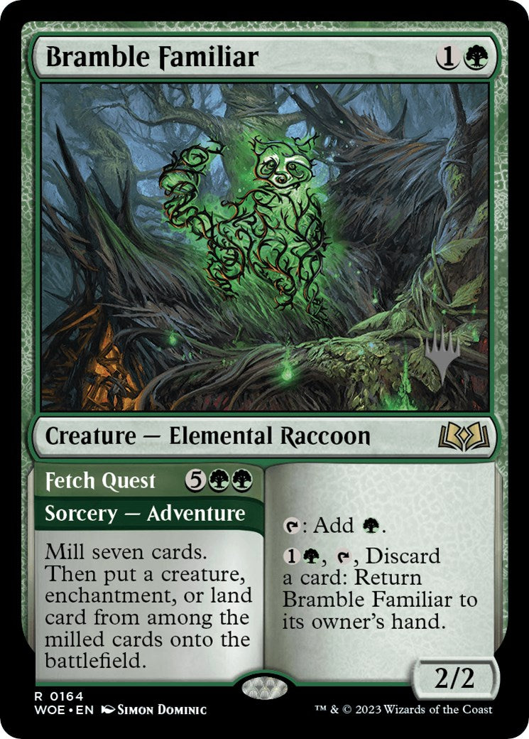 Bramble Familiar // Fetch Quest (Promo Pack) [Wilds of Eldraine Promos] | Lots Moore NSW