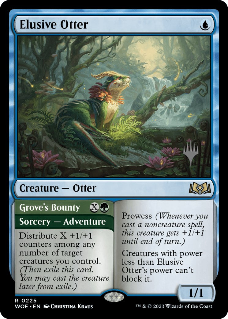 Elusive Otter // Grove's Bounty (Promo Pack) [Wilds of Eldraine Promos] | Lots Moore NSW