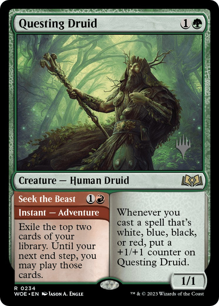 Questing Druid (Promo Pack) [Wilds of Eldraine Promos] | Lots Moore NSW