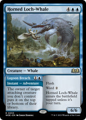 Horned Loch-Whale // Lagoon Breach (Promo Pack) [Wilds of Eldraine Promos] | Lots Moore NSW