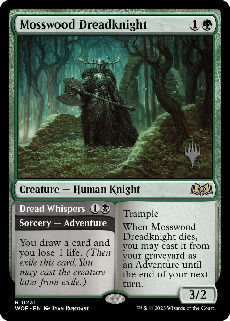 Mosswood Dreadknight // Dread Whispers (Promo Pack) [Wilds of Eldraine Promos] | Lots Moore NSW